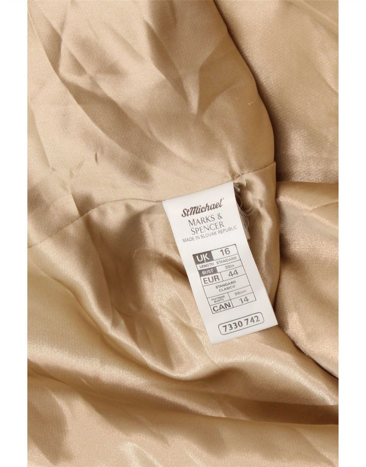 Marks & Spencer Dame St. Michael Dobbeltradet Frakke UK 16 Large Beige