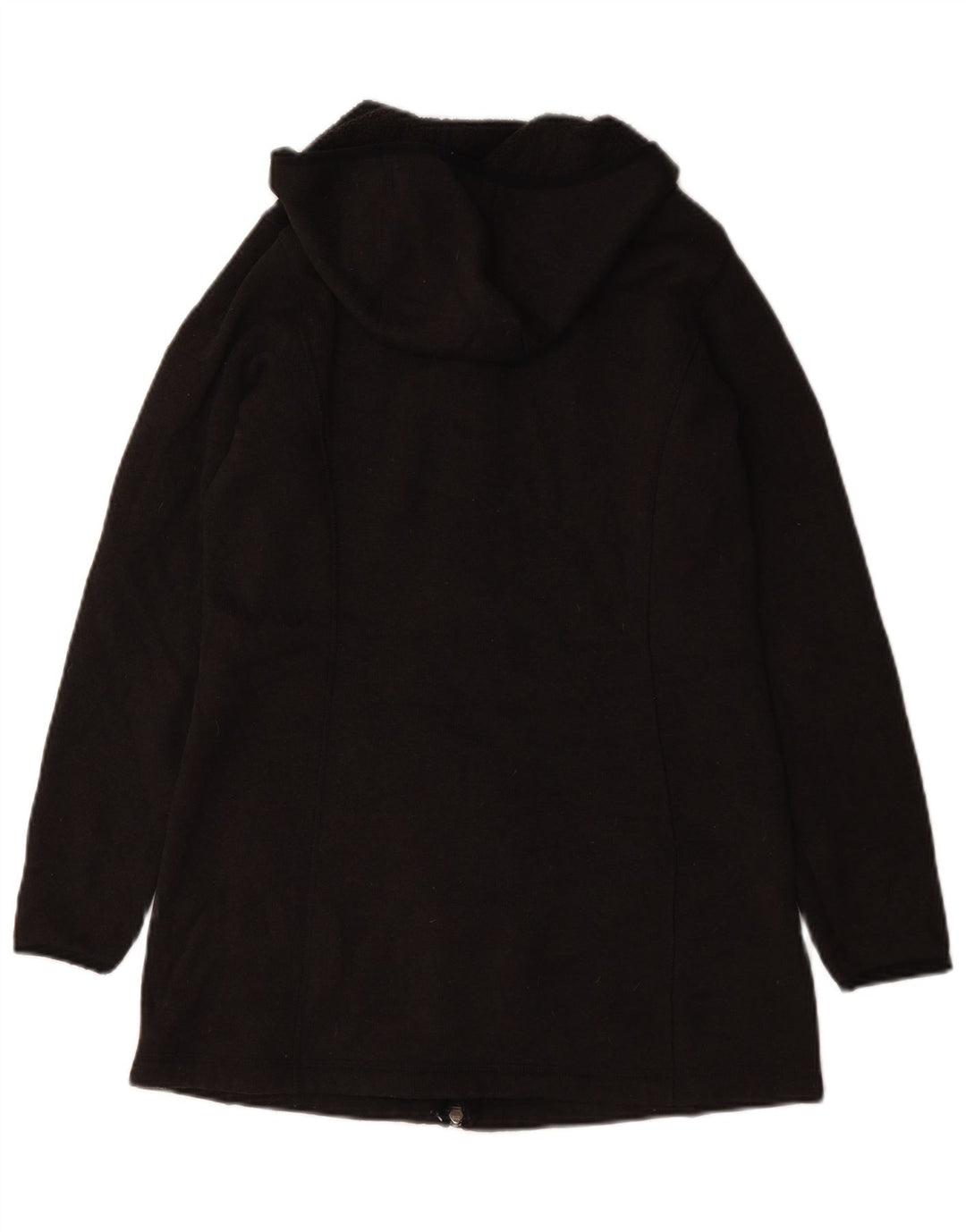 L.L.Bean overfrakke med hætte til kvinder UK 10 lille grå polyester