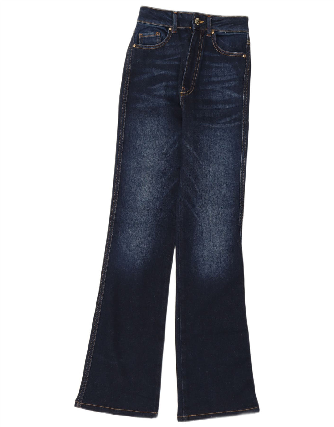 ZARA Dame Jeans EU 34 2XS W24 L31 Marineblå Bomuld
