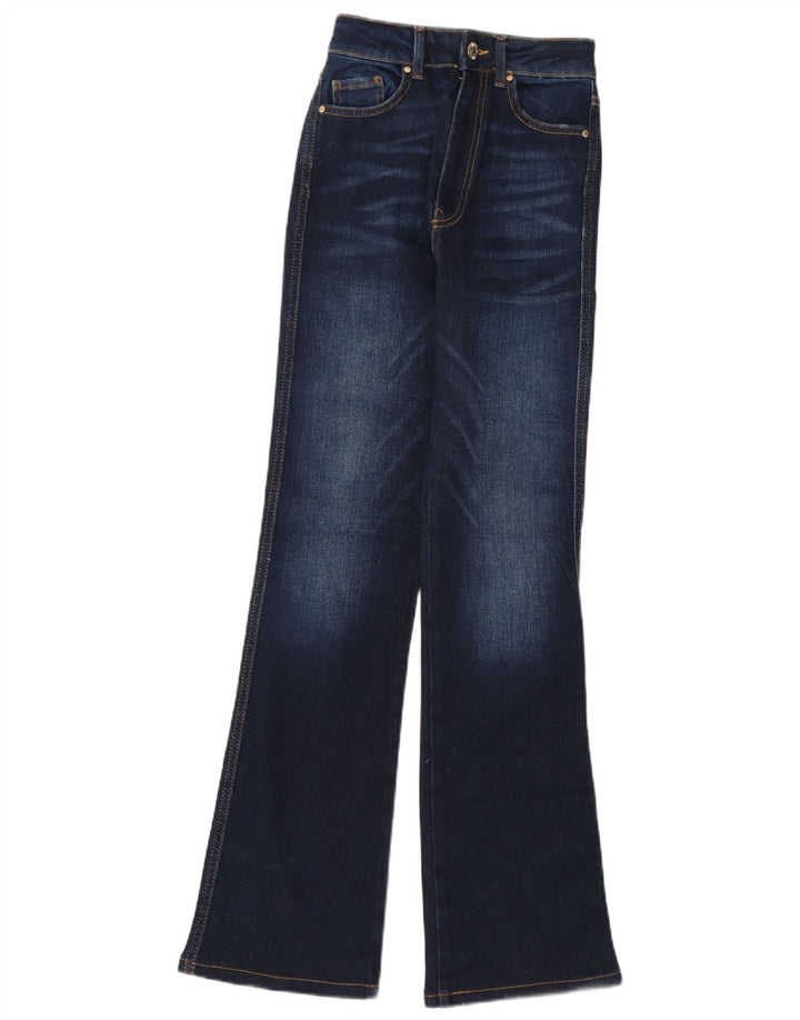 ZARA Dame Jeans EU 34 2XS W24 L31 Marineblå Bomuld