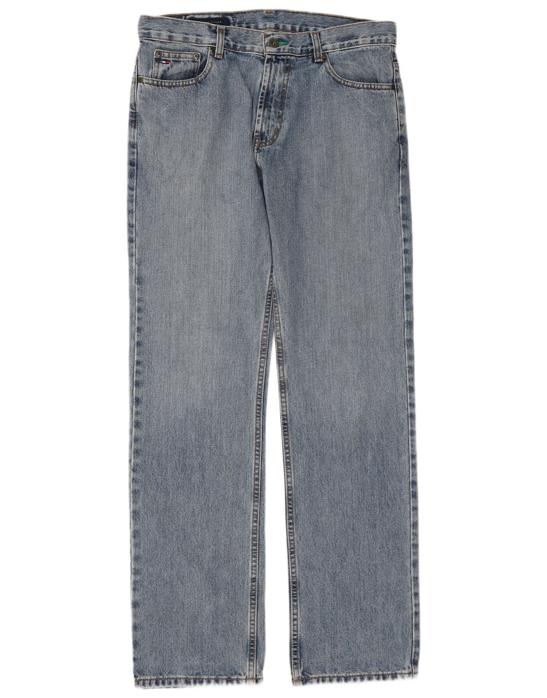 TOMMY HILFIGER Herre Custom Fit Straight Jeans W31 L32 Blå Bomuld