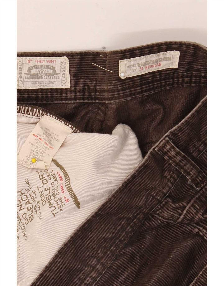 White Stuff Herre Lige Regular Corduroy Bukser W34 L32 Brun Bomuld