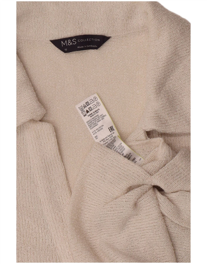 Marks & Spencer Dame Polo Shirt UK 12 Medium White Polyester