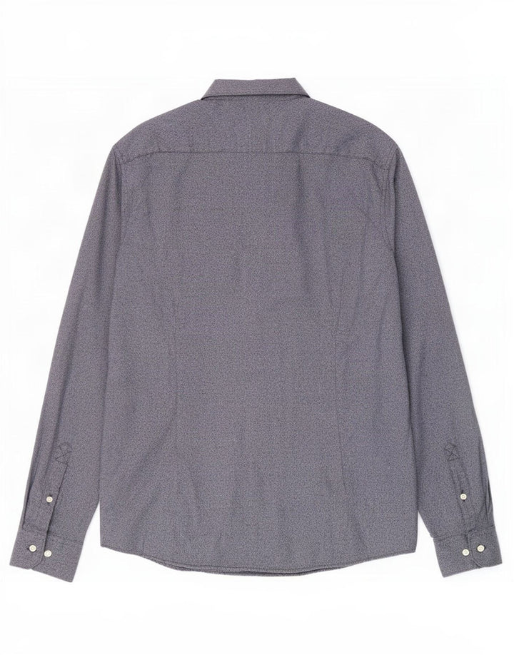 Barbour Herre Skræddersyet Fit skjorte Medium Blue Flecked Bomuld