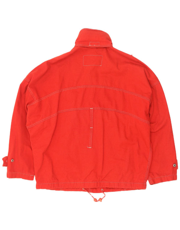 Vintage Herre Yachting Hooded Loose Fit Utility Jacket UK 38 Medium Red