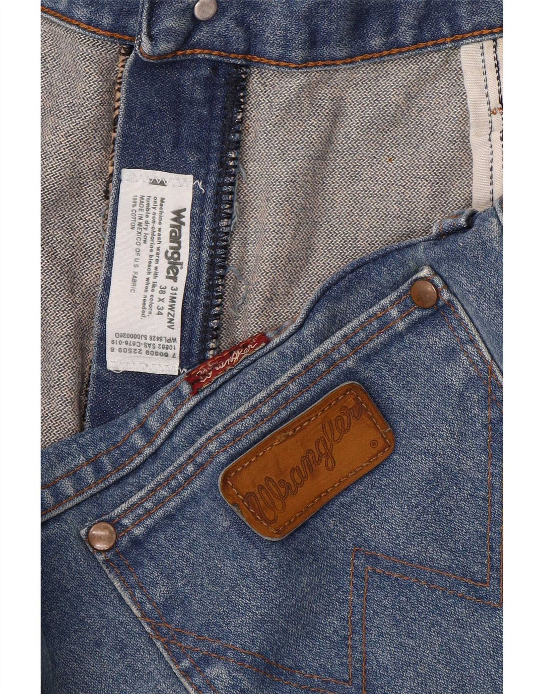Wrangler Straight Jeans til mænd W38 L30 blå bomuld