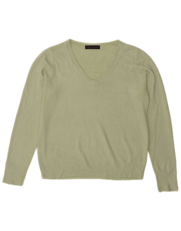 Marks & Spencer Dame V-hals sweater UK 16 Large Green