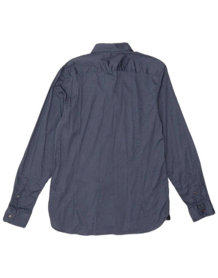 Ted Baker Herreskjorte str. 4 Large Blue Spotted Cotton