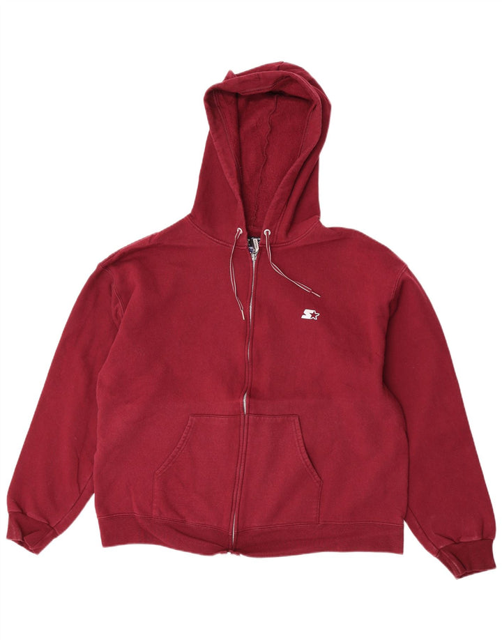 Starter Dame Loose Fit Hættetrøje Sweater UK 14 Medium Maroon