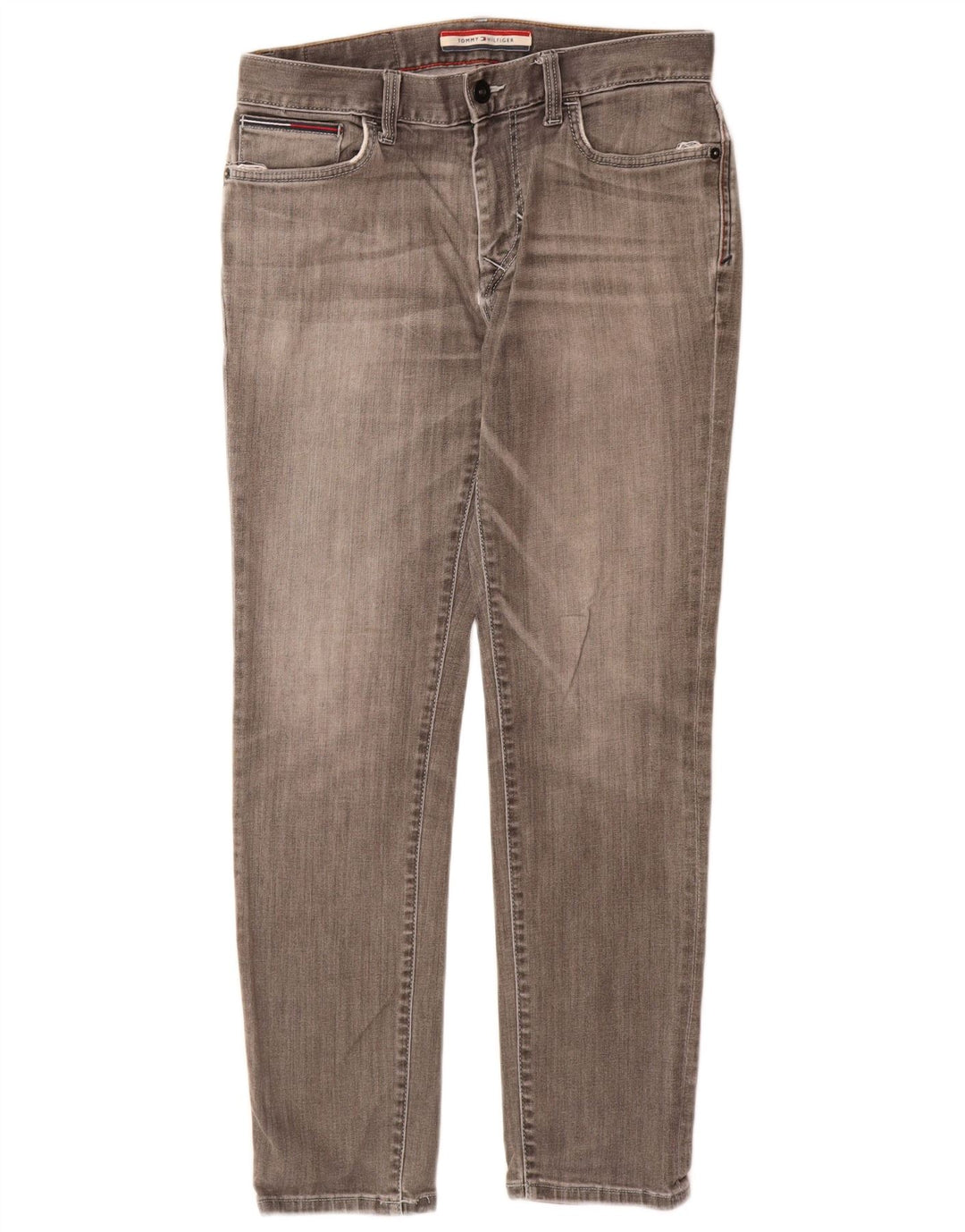 Tommy Hilfiger Herre Slim Jeans W30 L30 Grå Bomuld