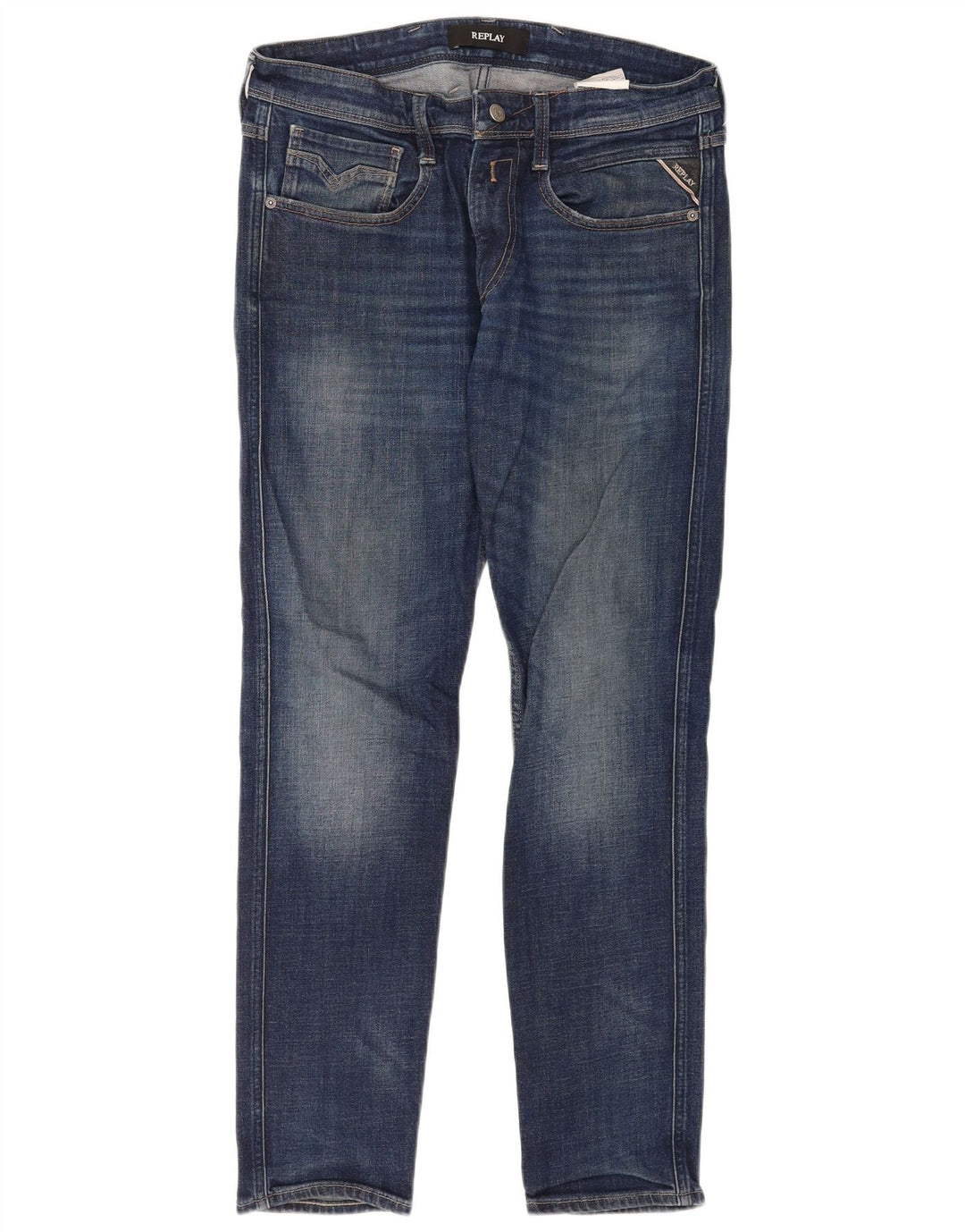 Replay Herre Slim Jeans W33 L32 Blå Bomuld