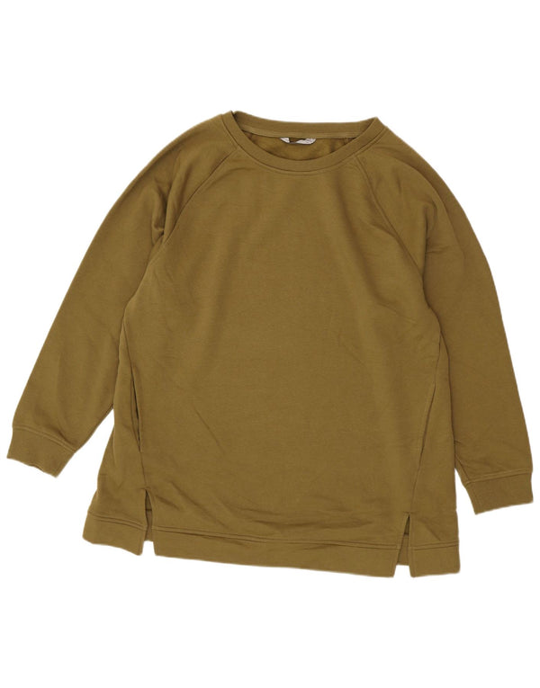 Marks & Spencer Dame Sweatshirt Jumper UK 16 Stor Khaki Bomuld