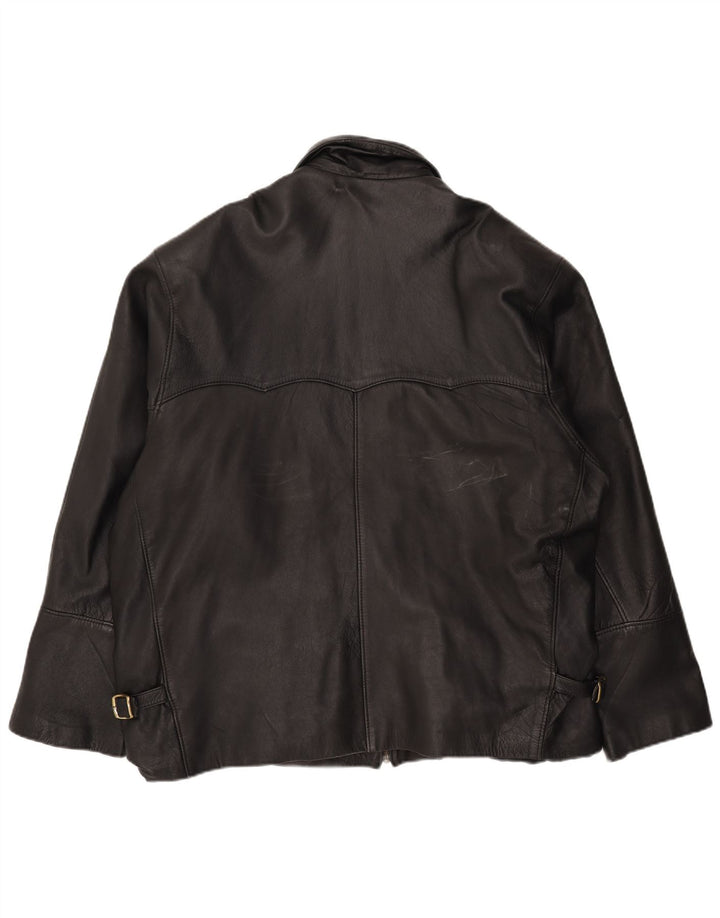 Vintage herre læderjakke UK 44 2XL Sort