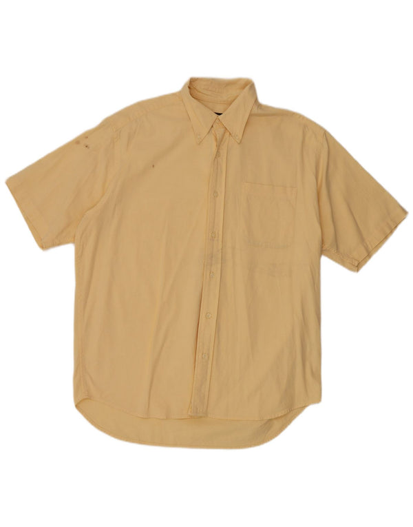 Eddie Bauer Herre kortærmet skjorte medium gul bomuld