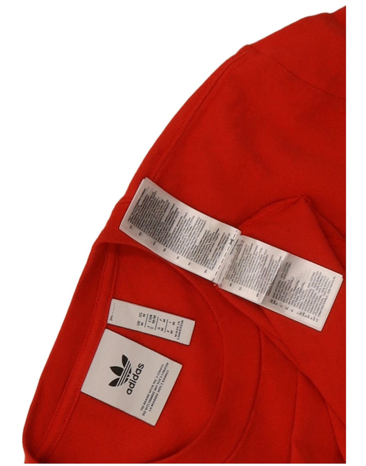Adidas Herre grafisk T-shirt Top Medium Rød Bomuld