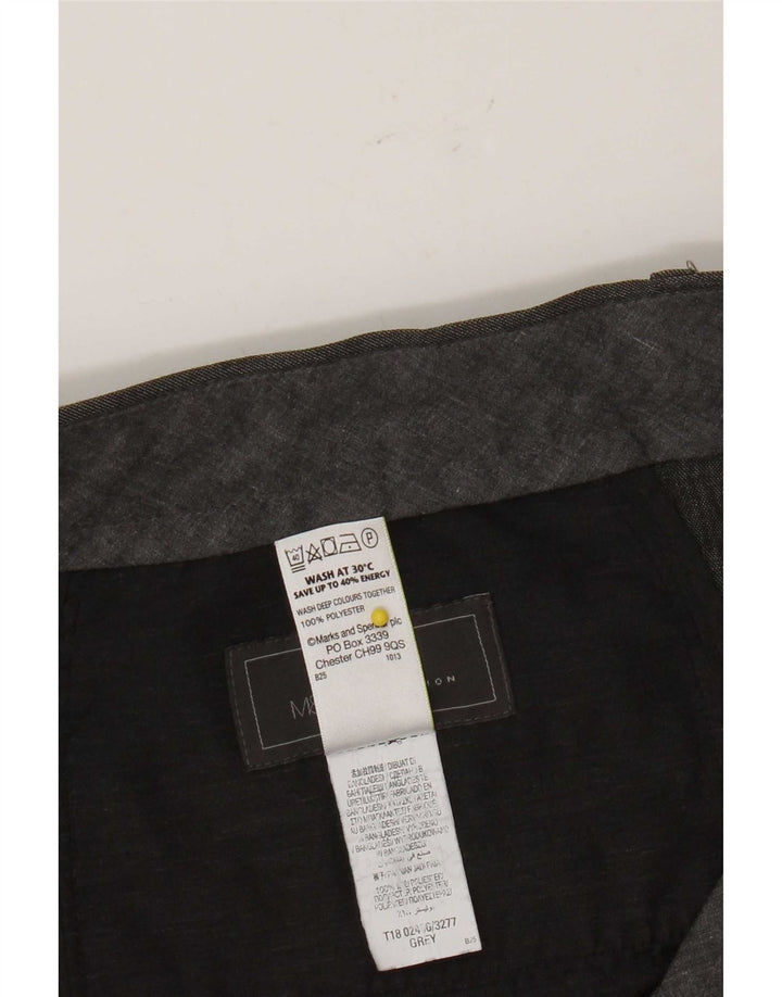 Marks & Spencer Herre Regular Fit Suit Bukser W36 L31 Grå polyester