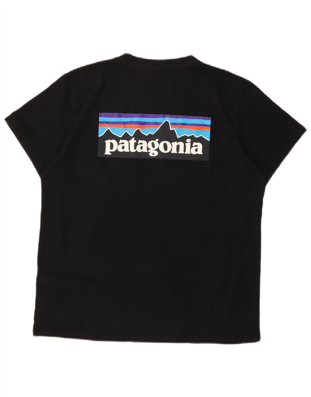 Patagonia Dame Grafisk T-Shirt Top UK 16 Stor Sort Polyester