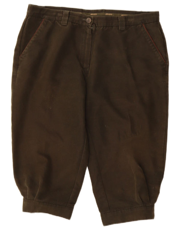 Musto Bermuda Shorts til kvinder UK 16 Large W34 Khaki Cotton