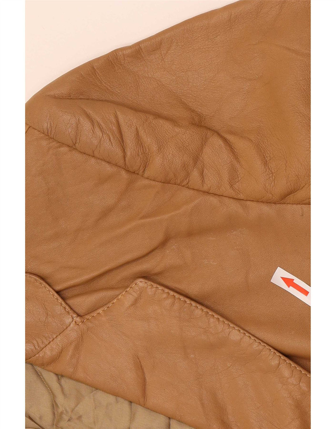 Vintage herre 2-knaps læder blazerjakke IT 48 Medium Beige