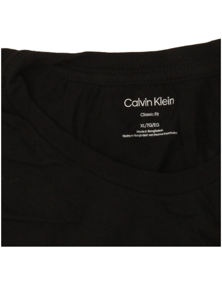 Calvin Klein Herre Classic Fit T-Shirt Top XL Sort