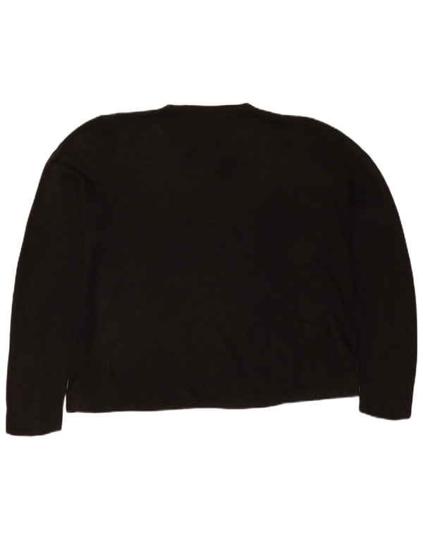 Marks & Spencer Dame sweater med rund hals DK 16 Stor sort akryl