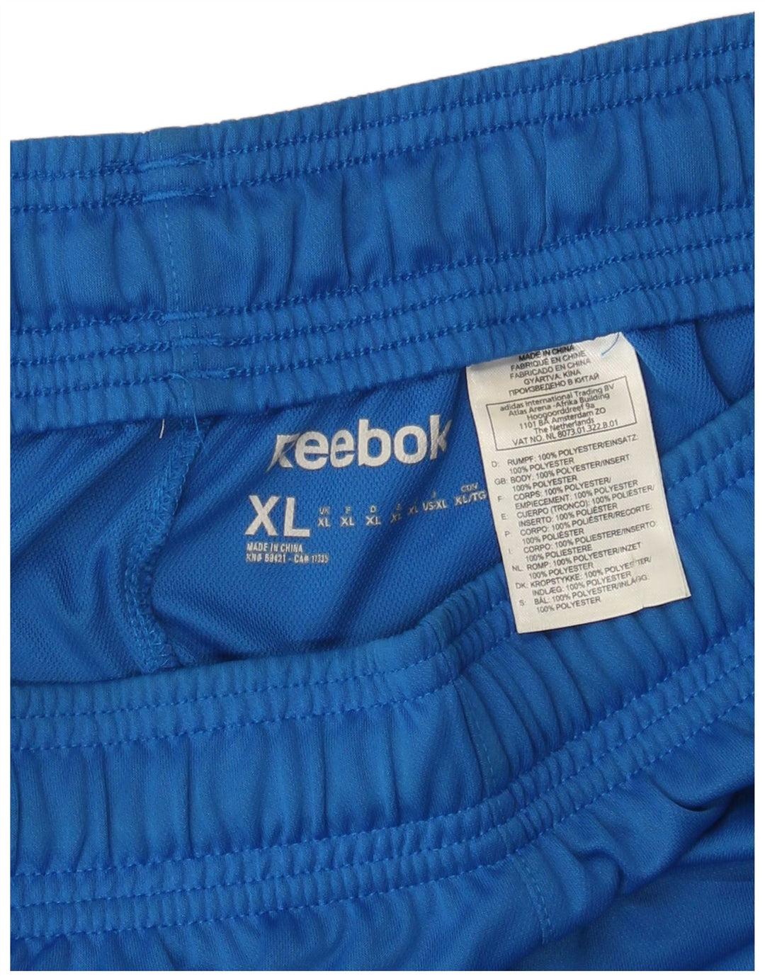 REEBOK Herre Sportshorts XL Blå Colourblock Polyester
