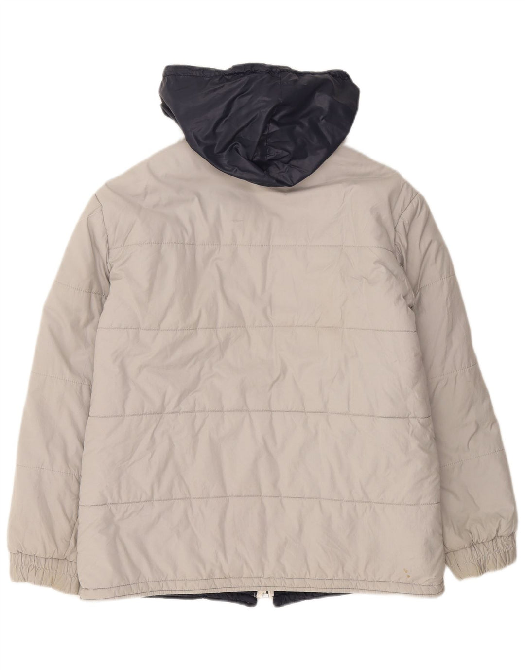 Fila Herre hættepolstret jakke UK 38 Medium Grey Bomuld