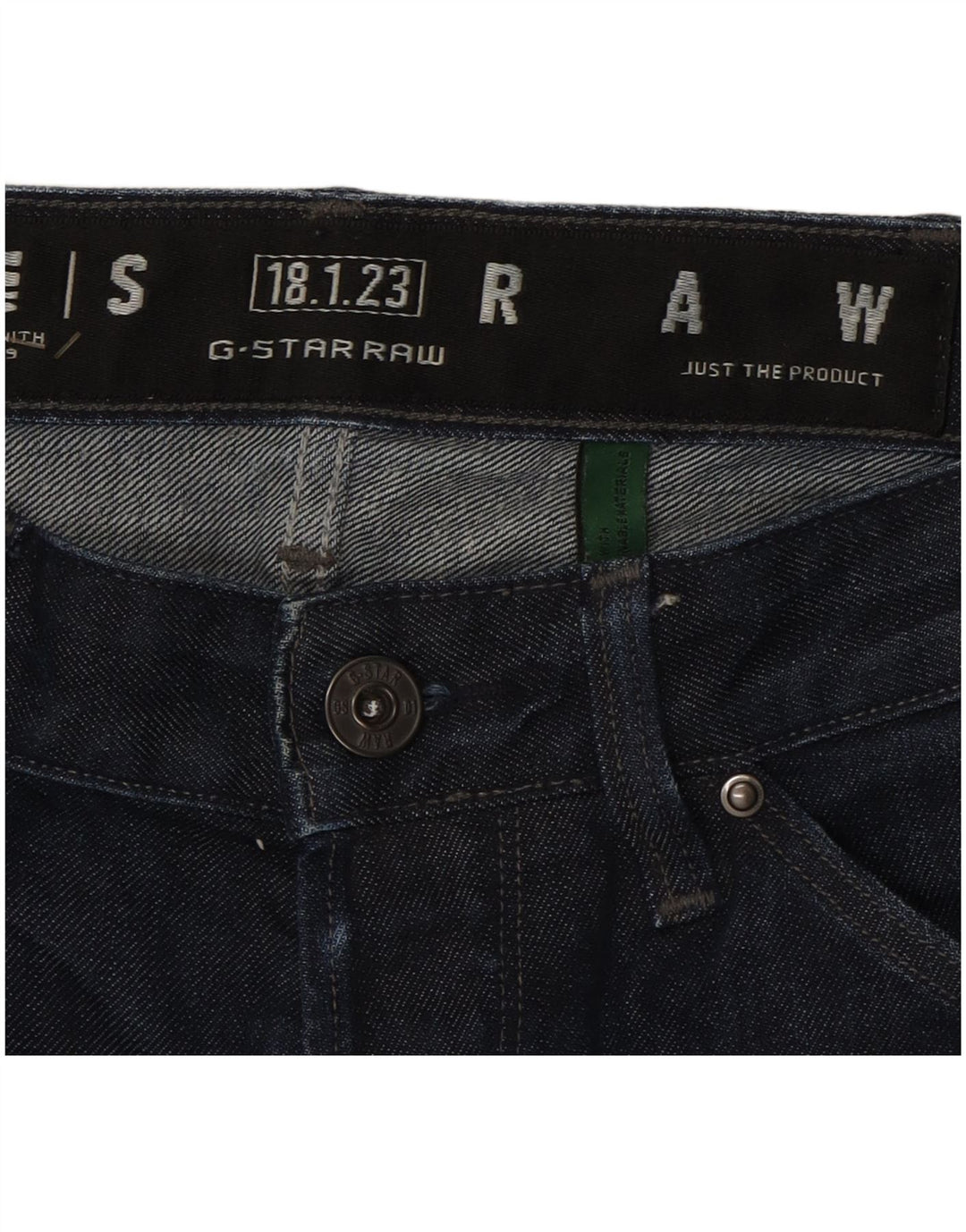 G-STAR Mens Slim Jeans W34 L34 Navy Blue Cotton