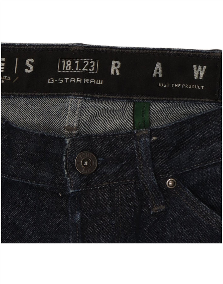 G-STAR Mens Slim Jeans W34 L34 Navy Blue Cotton