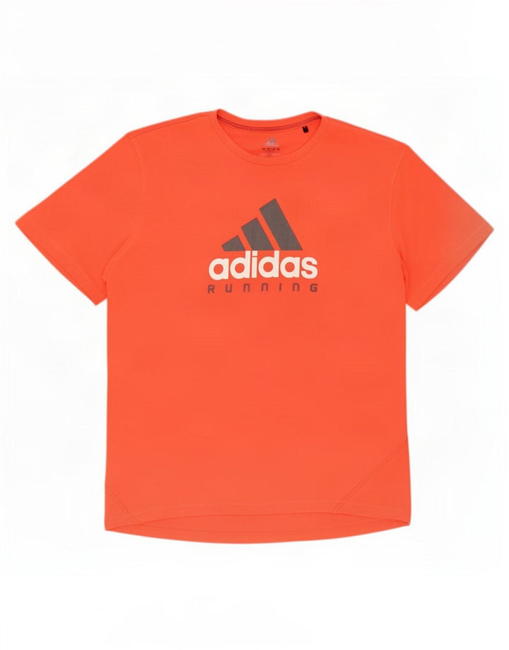 Adidas Grafisk T-Shirt Top XL til mænd, orange polyester