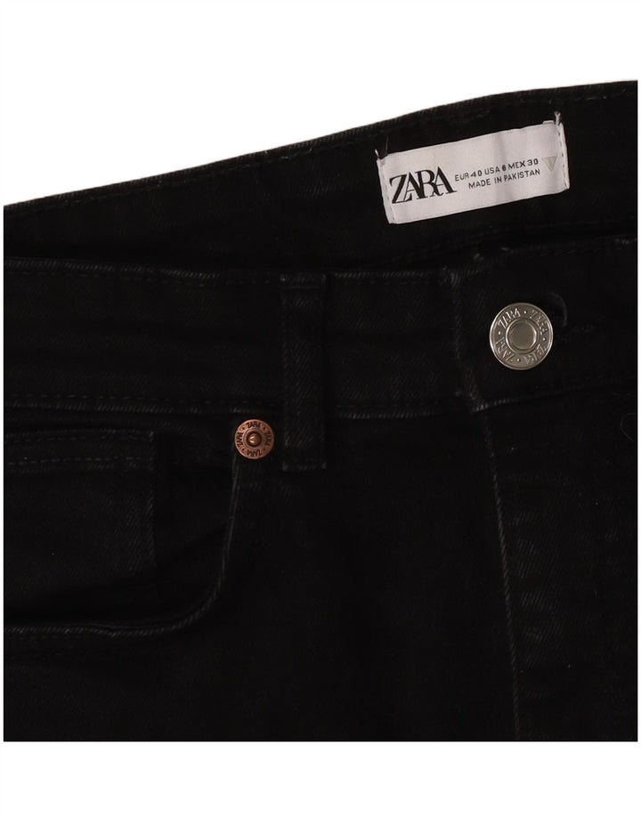 Zara Dame Straight Jeans EU 40 Medium W30 L26 Sort