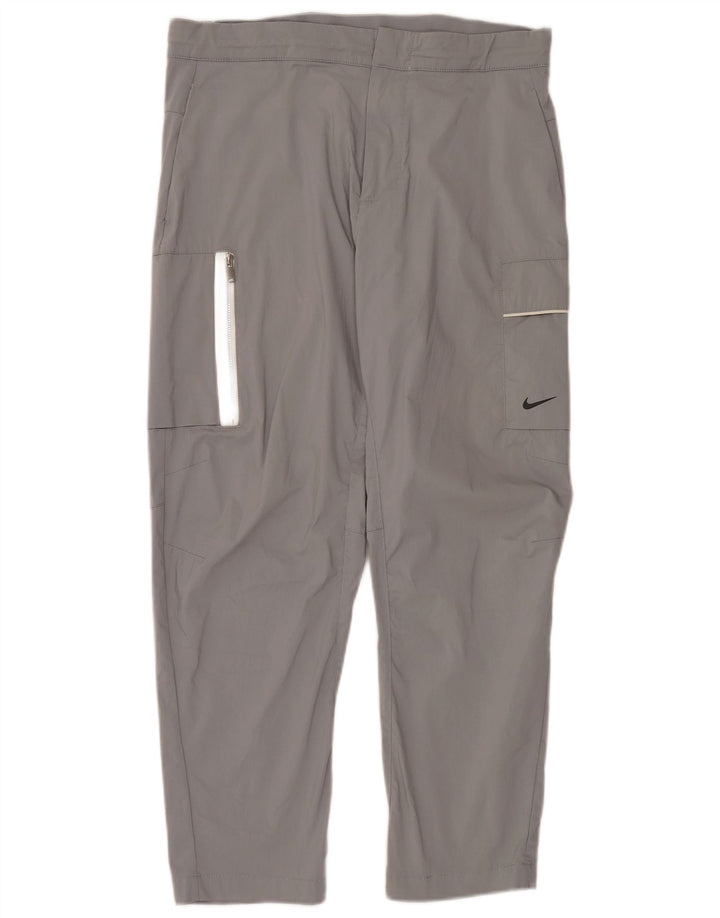 Nike Straight Cargo-bukser til mænd W34 L28 Grå bomuld