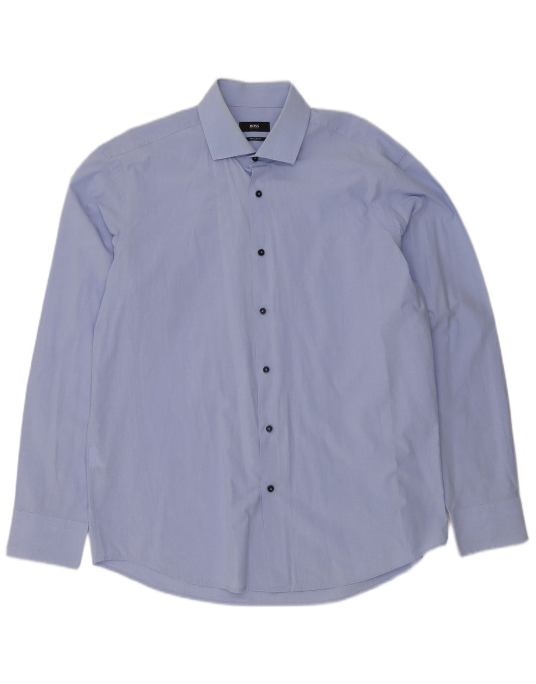 Hugo Boss Herre Regular Fit Skjorte Størrelse 43 17 XL Blå Bomuld