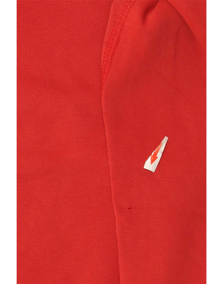 Nike Herre hættetrøje Jumper UK 39/41 Medium Rød Bomuld