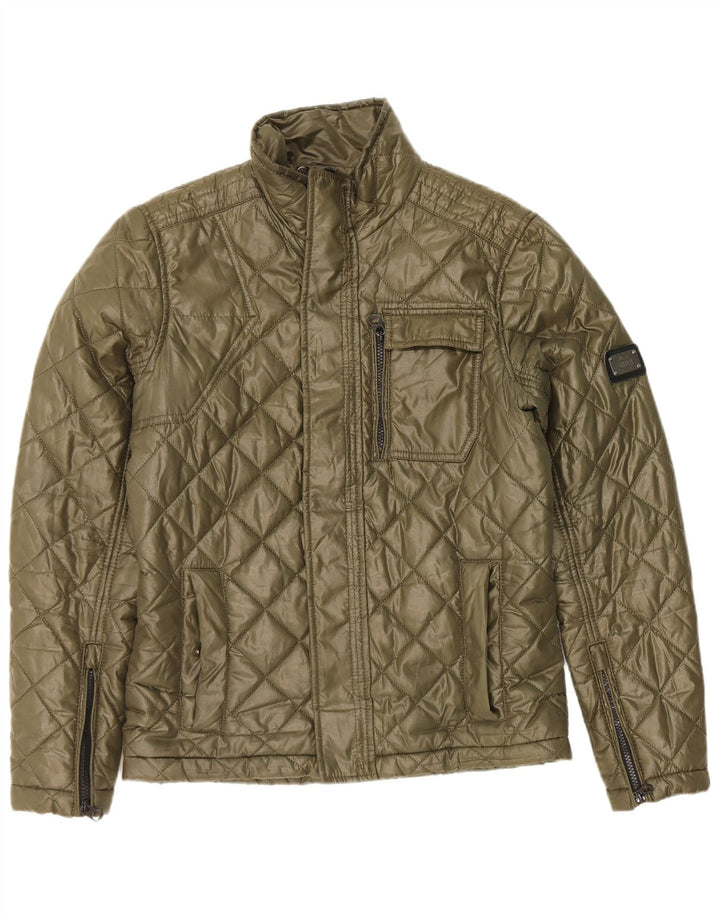 Datch Herre Quiltet Jakke UK 38 Medium Khaki Polyester