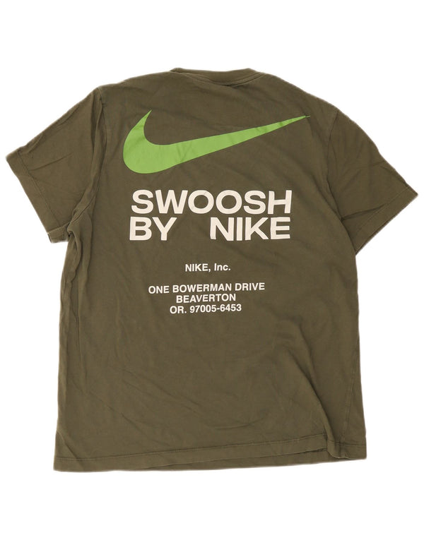 Nike Herre Belgien 1992-1994 Hjemmegrafisk T-shirt Top Stor Khaki Bomuld