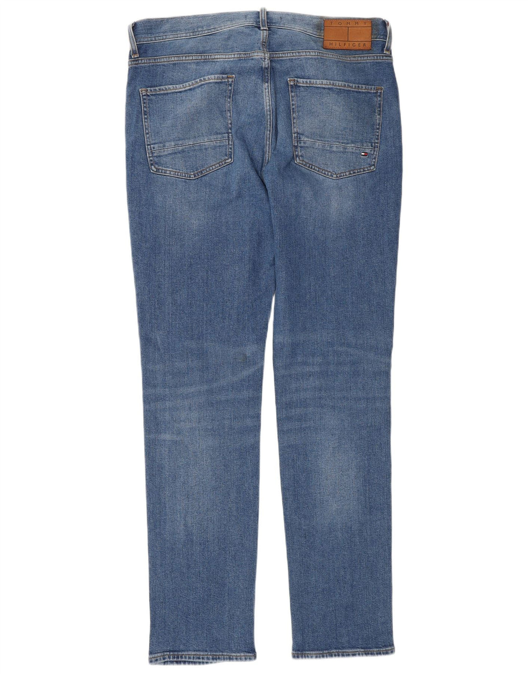 TOMMY HILFIGER Herre Denton Straight Jeans W34 L34 Blå Bomuld