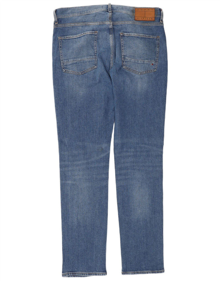 TOMMY HILFIGER Herre Denton Straight Jeans W34 L34 Blå Bomuld