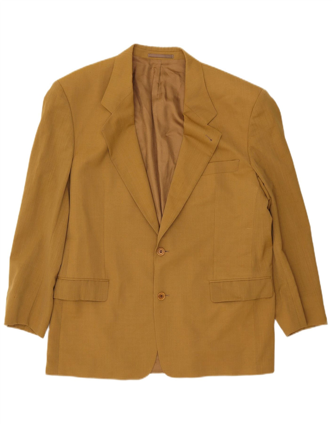 Protagonist Herre 2 Button Blazer Jacket IT 54 2XL Khaki Wool