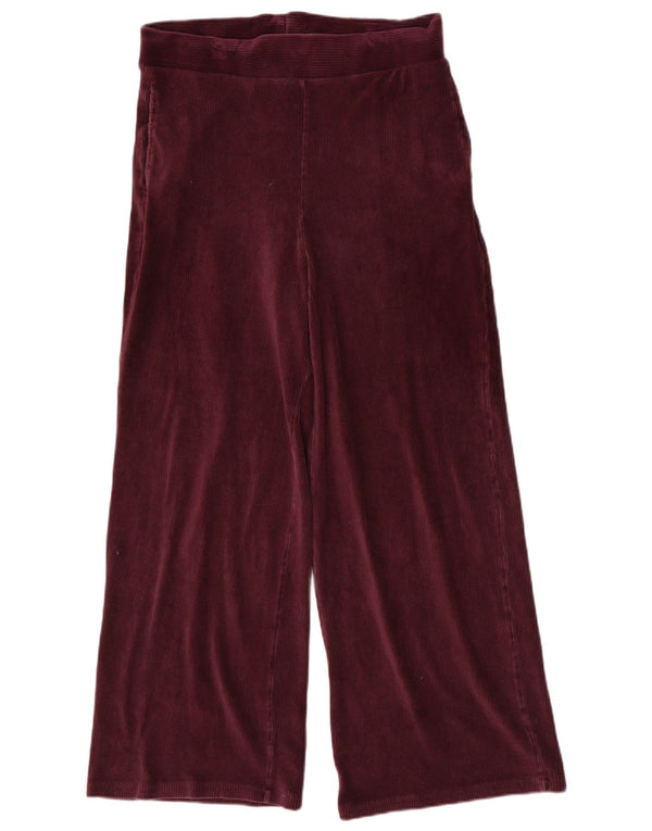 Marks & Spencer Dame Velour Træningsdragt Bukser UK 14 Medium Burgundy