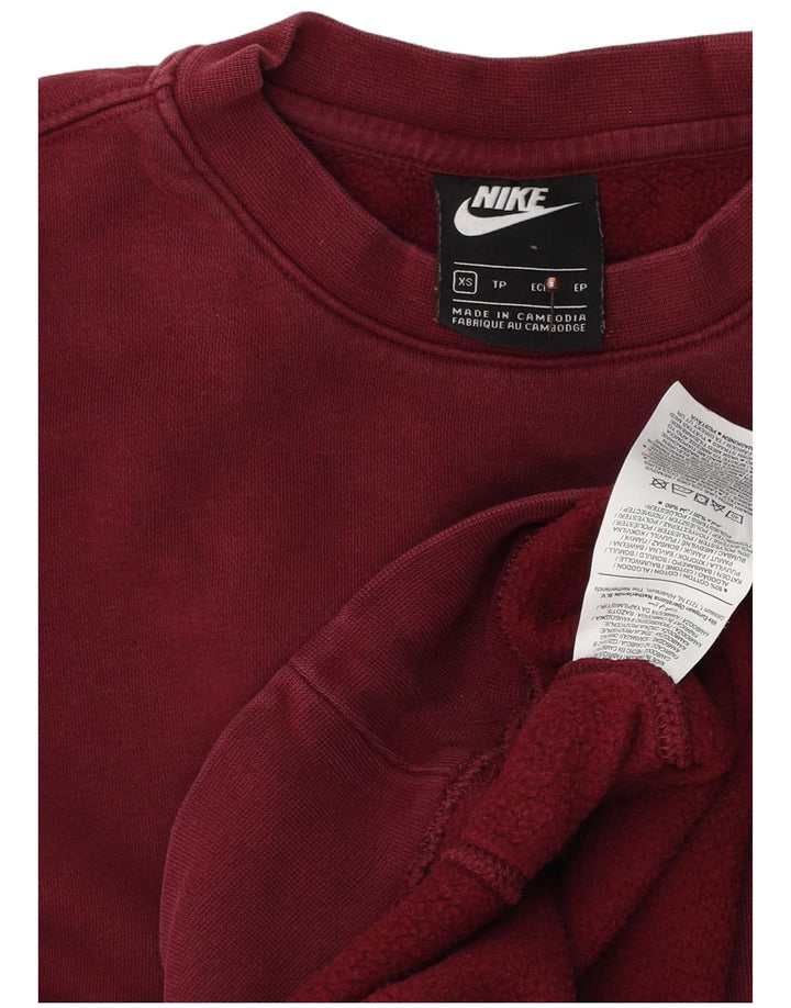 NIKE Sweatshirt til mænd XS Bourgogne bomuld