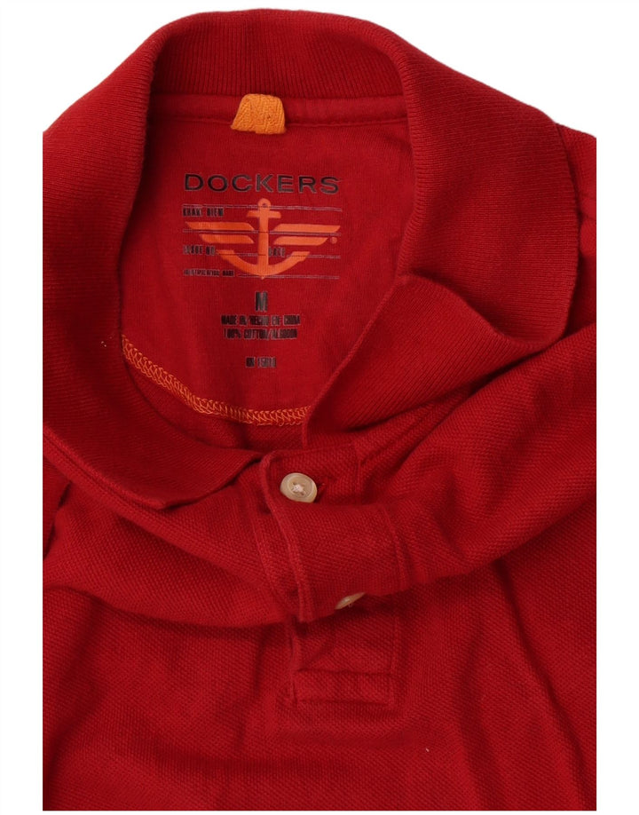 Dockers herre poloshirt Medium rød bomuld