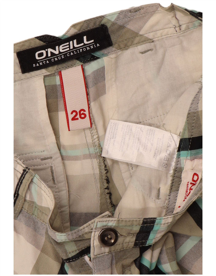 O'NEILL chinoshorts til kvinder W26, små grå ternet bomuld