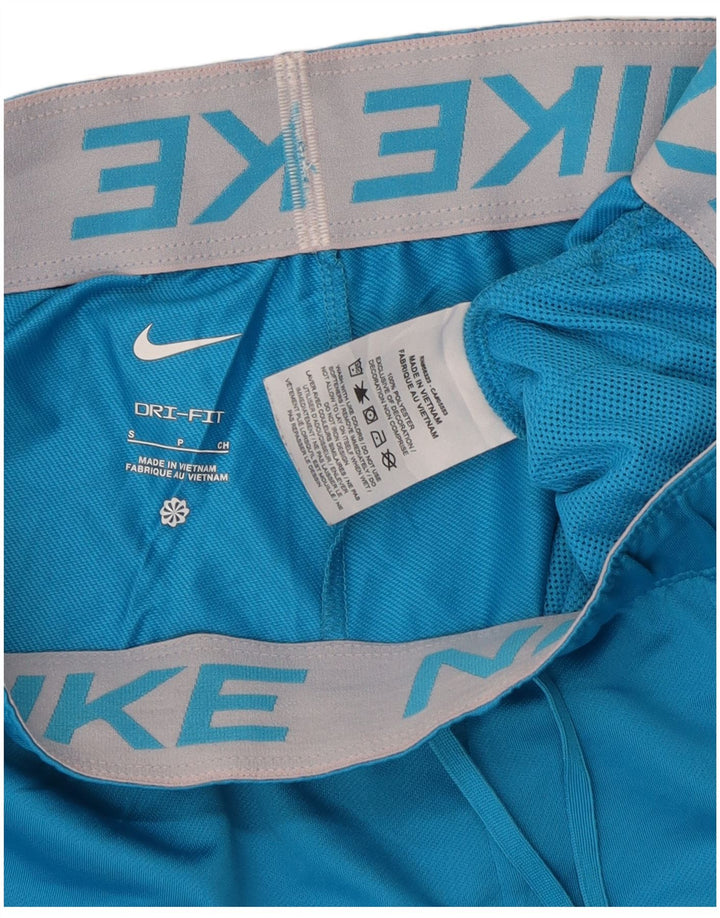 NIKE Dri Fit sportsshorts til kvinder UK 10 Small Blue Polyester