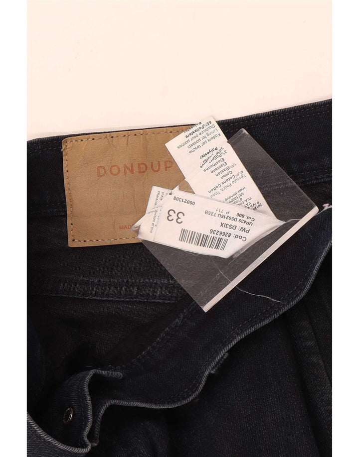 Dondup Straight Jeans til mænd W33 L34 Marineblå Bomuld