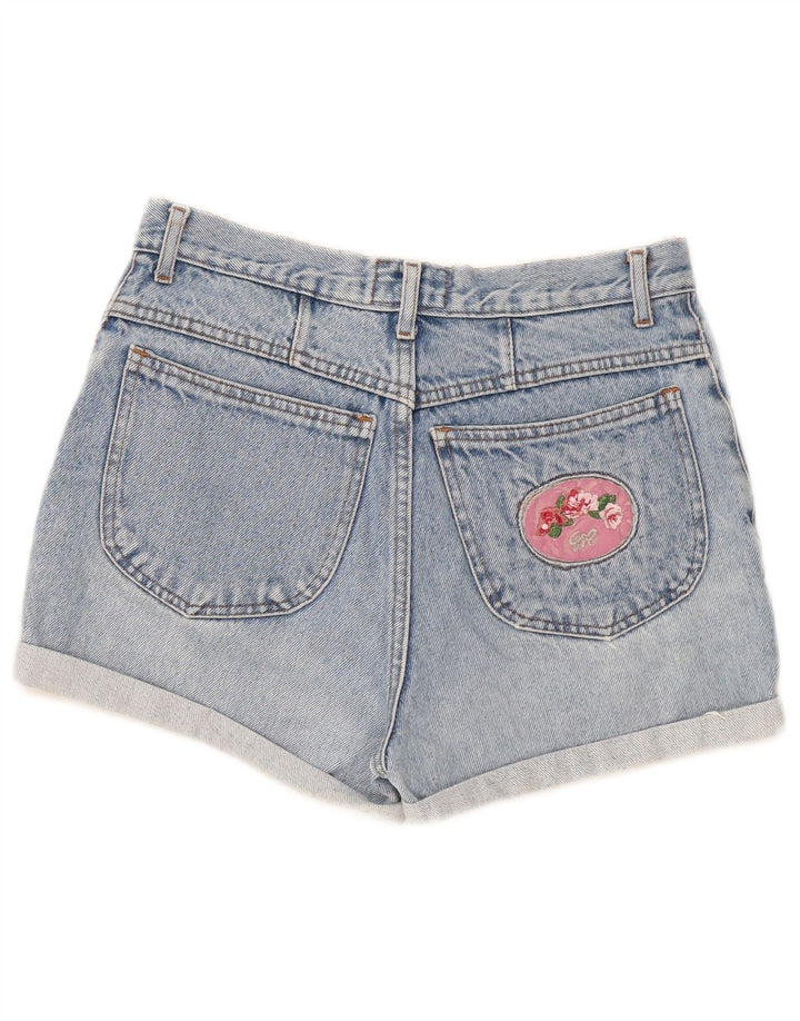 Vintage denimshorts til kvinder W30 mellemblå bomuld