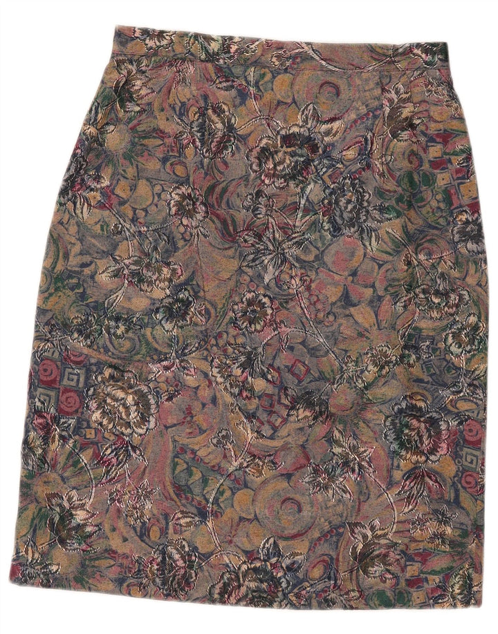 Vintage kvinders blyantnederdel W27 Lille flerfarvet Paisley