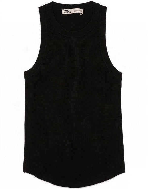 Zara Damevest Top UK 8 Lille Sort
