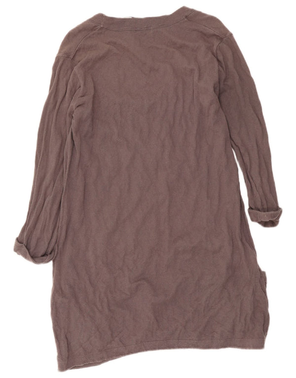 Cos Dame 3/4 ærmet oversized jumperkjole UK 10 Lille grå bomuld