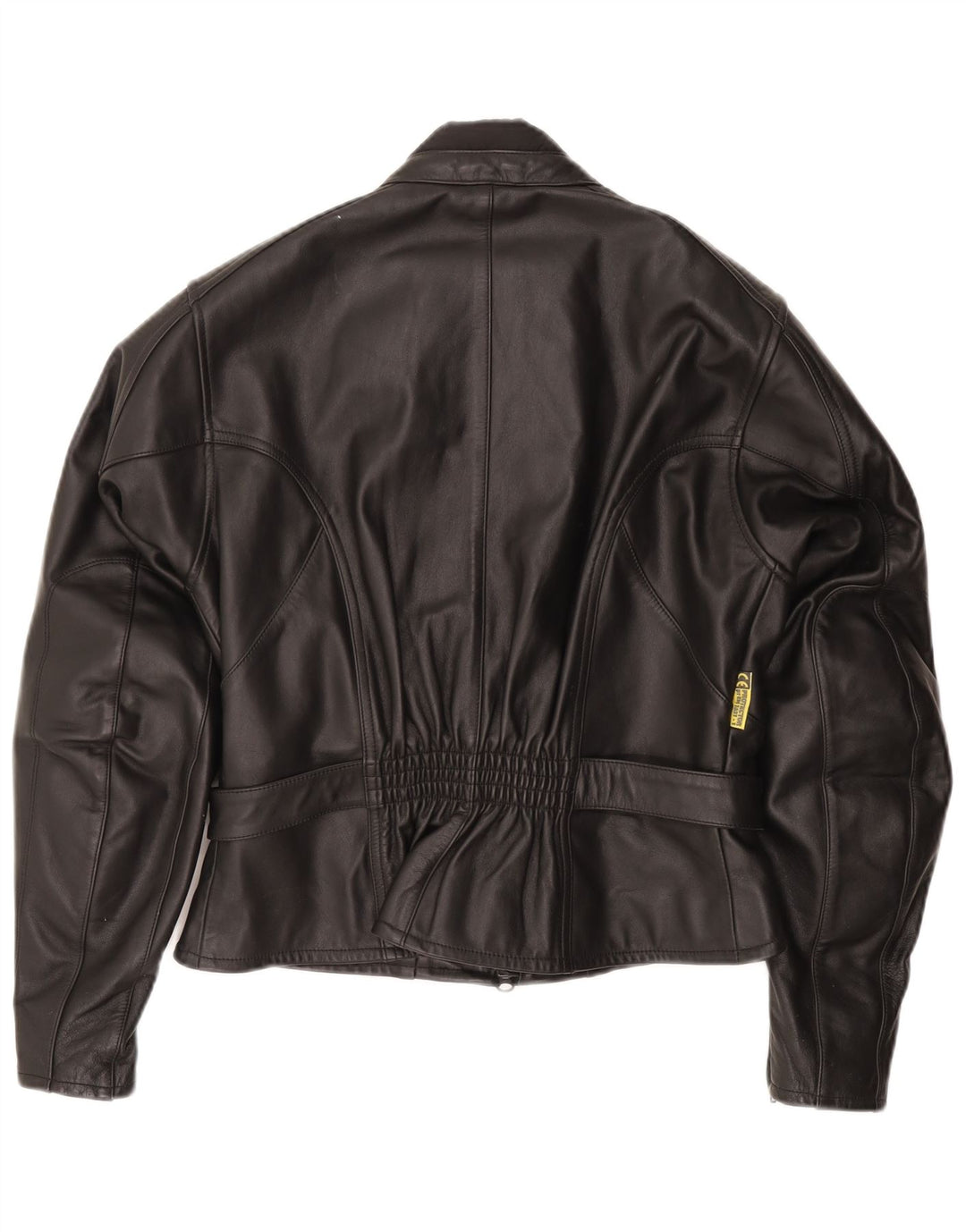 SCHUH Womens Moto Racer Leather Jacket IT 40 Small Black Leather